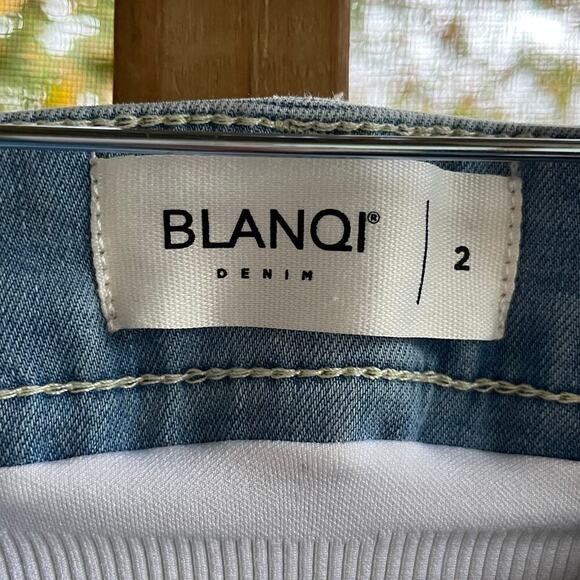 Blanqi Denim Distressed Skinny Maternity Jeans Light Wash Size 2 - Picture 7 of 9